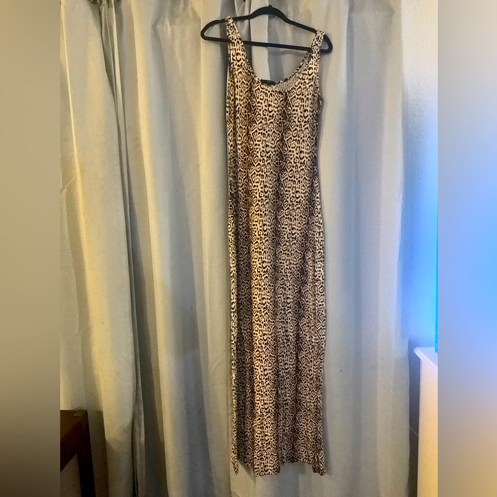 Long cheetah print dress